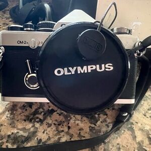 Olympus OM-2N Black and Silver Film Camera